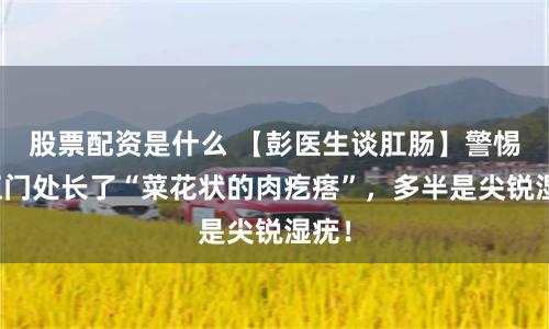 股票配资是什么 【彭医生谈肛肠】警惕！肛门处长了“菜花状的肉疙瘩”，多半是尖锐湿疣！